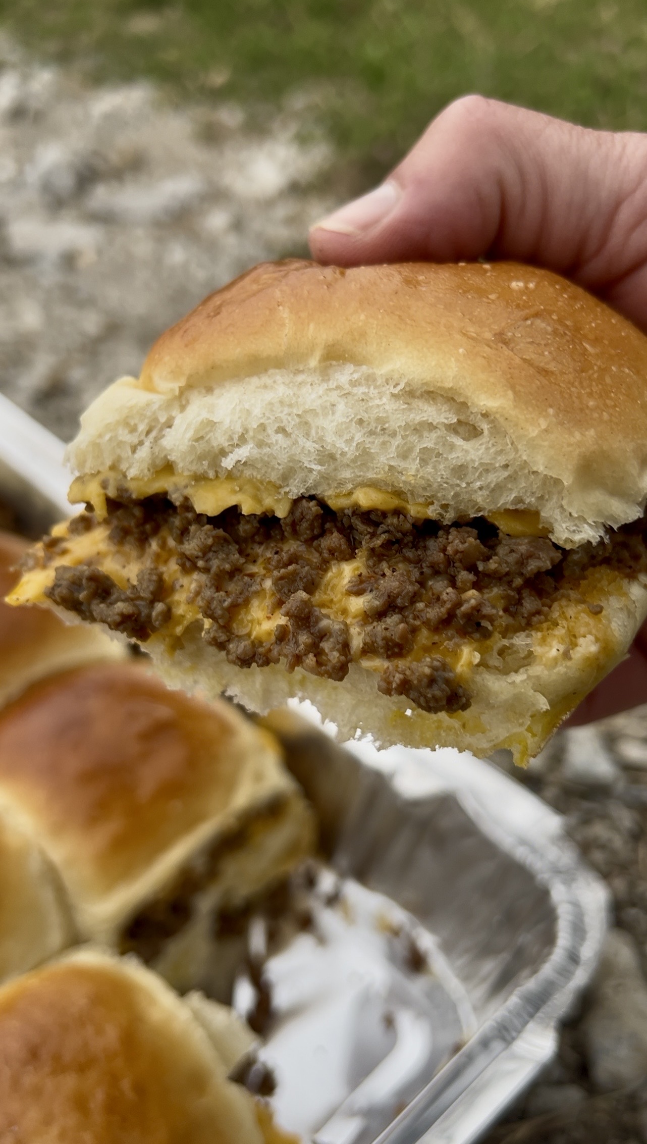 easy oven cheeseburger sliders (perfect for camping )