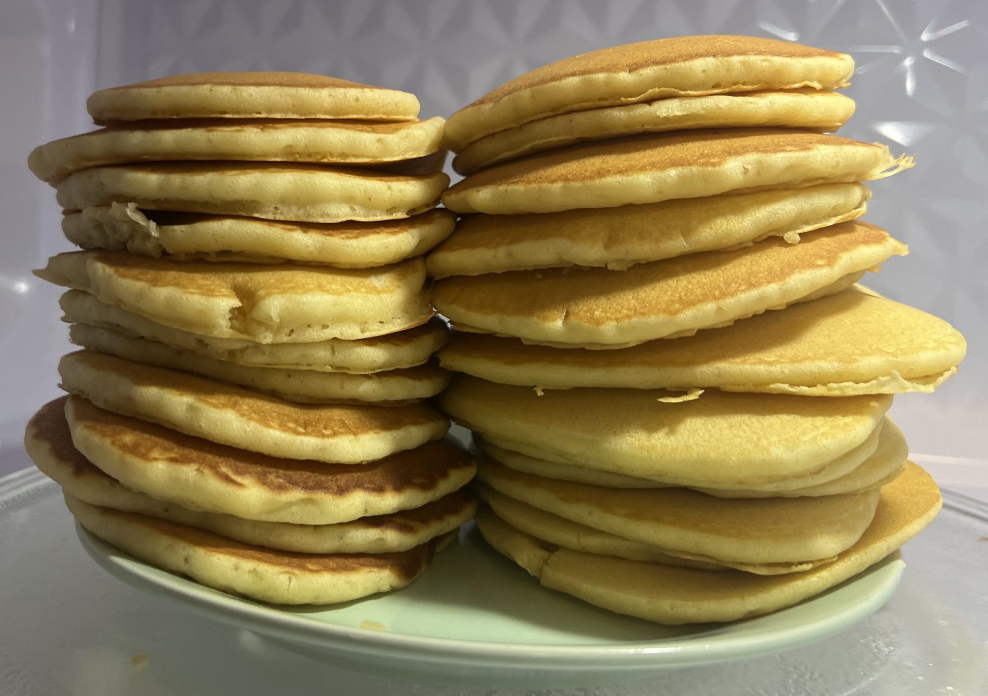 how i batch prep greek yogurt pancakes for the freezer