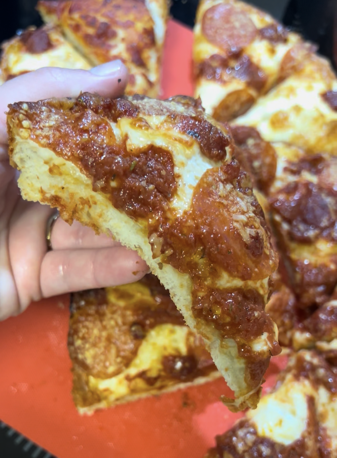homemade deep dish pizza + soft pretzels from one dough