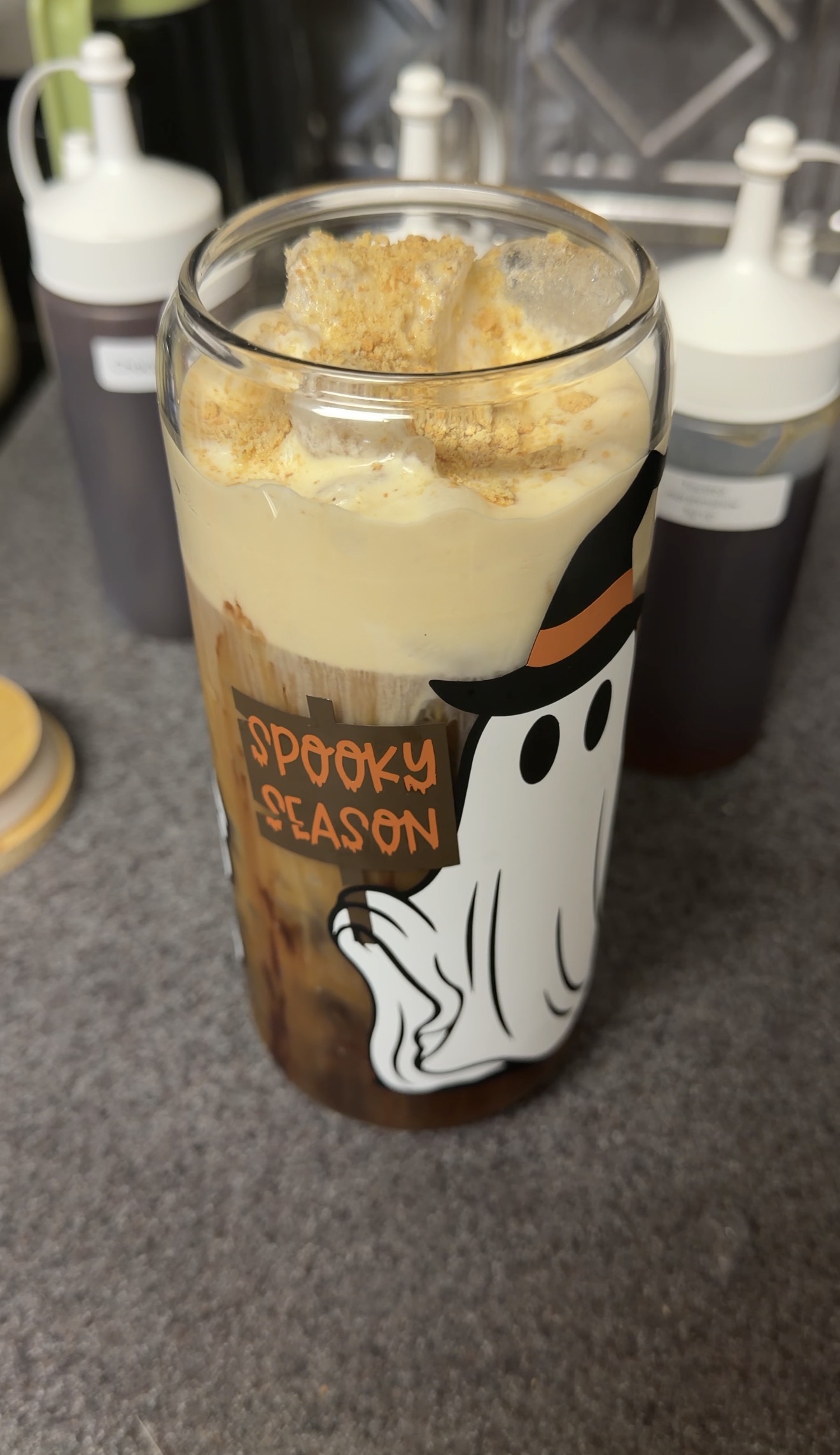 s’mores iced coffee with toasted marshmallow cold foam